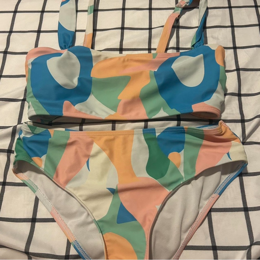 SHEIN Multicolor Abstract Bikini